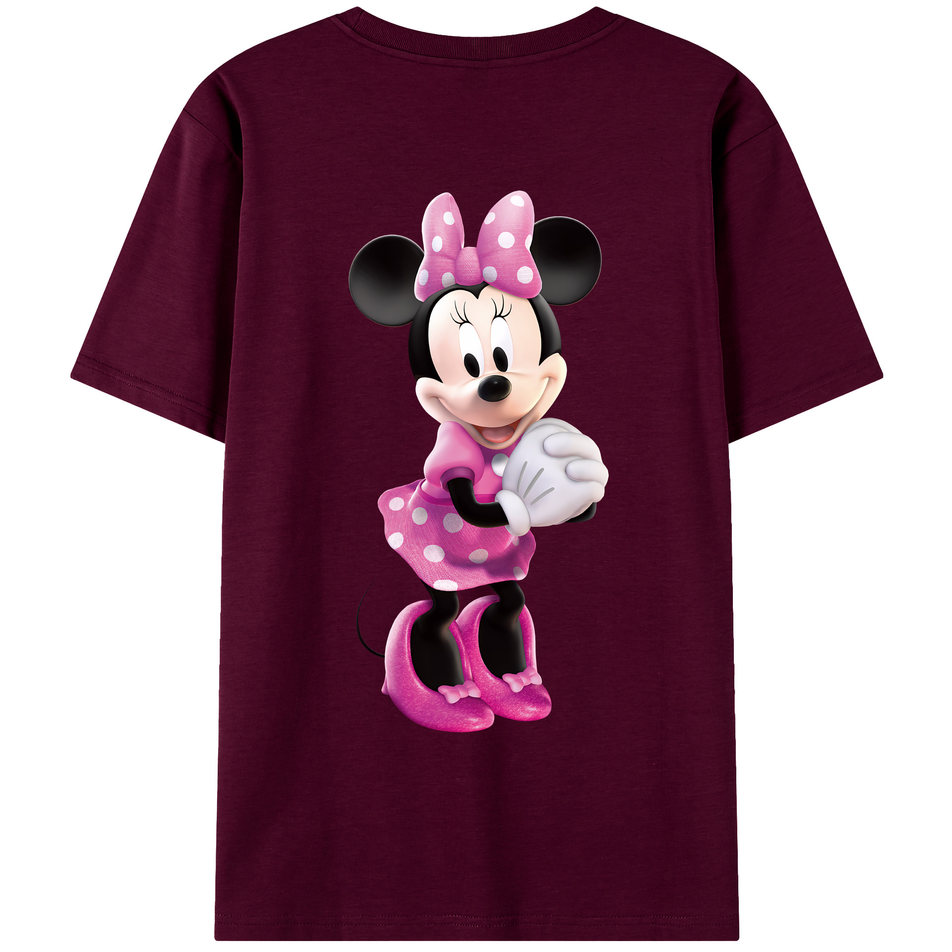 （画像用） ミッキーマウス Mickey Mouse レディース半袖Tシャツ(バックプリント)
